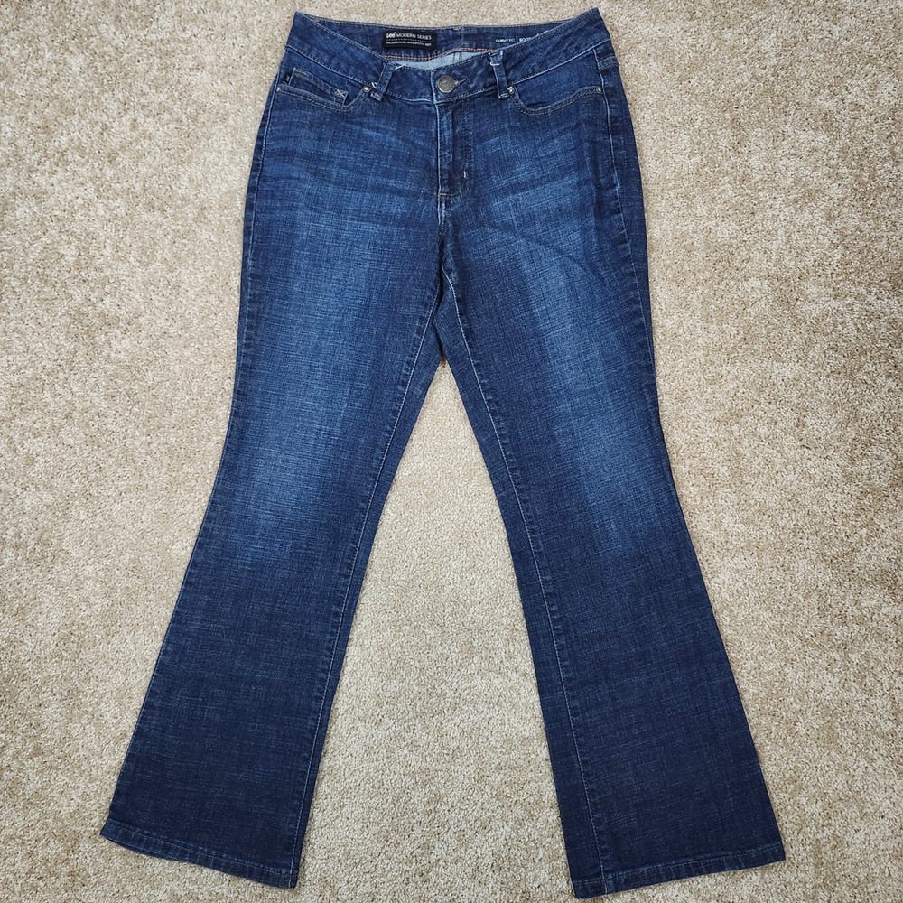 Lee Jeans Bootcut Curvy Fit Dark Wash Denim‎ Modern Series 10 Short